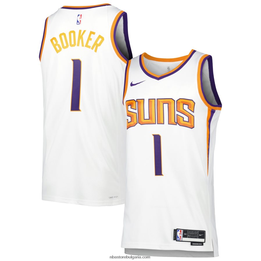 NBA JZ8F025793 phoenix suns devin booker nike бяла фланелка swingman