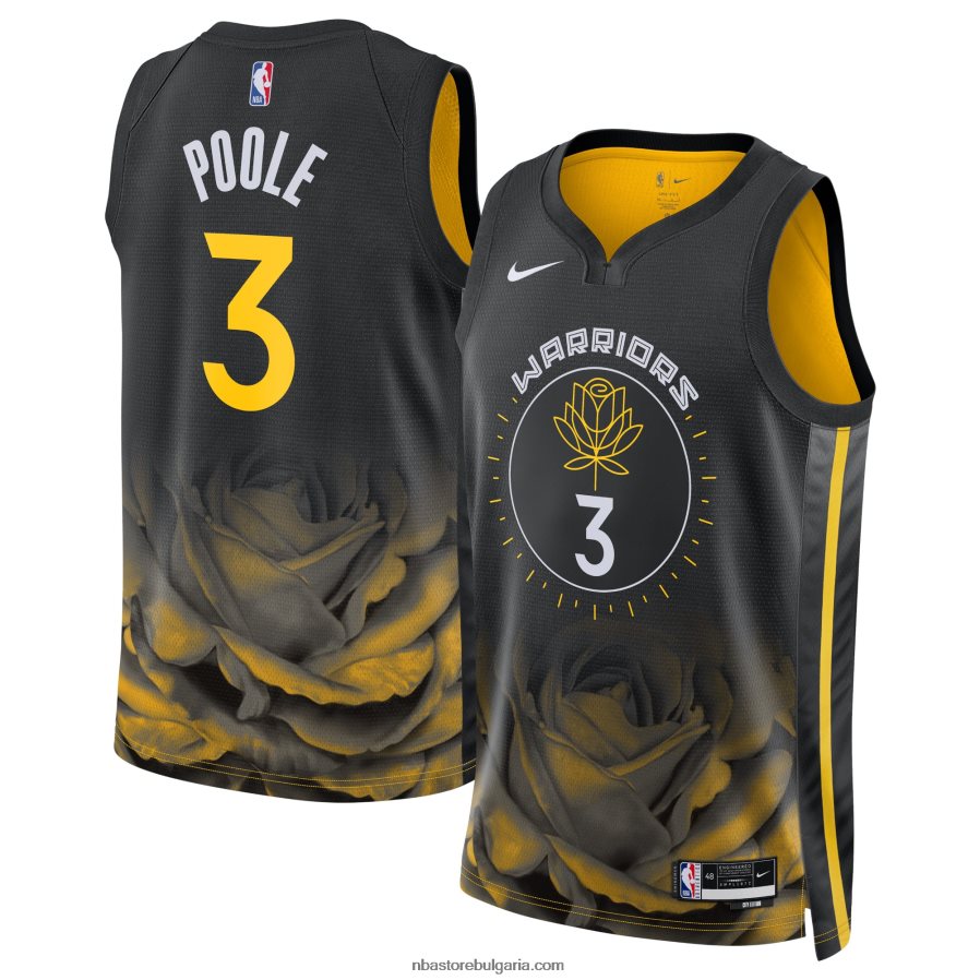 NBA JZ8F02272 голдън стейт уориърс джордан пул nike черна фланелка swingman