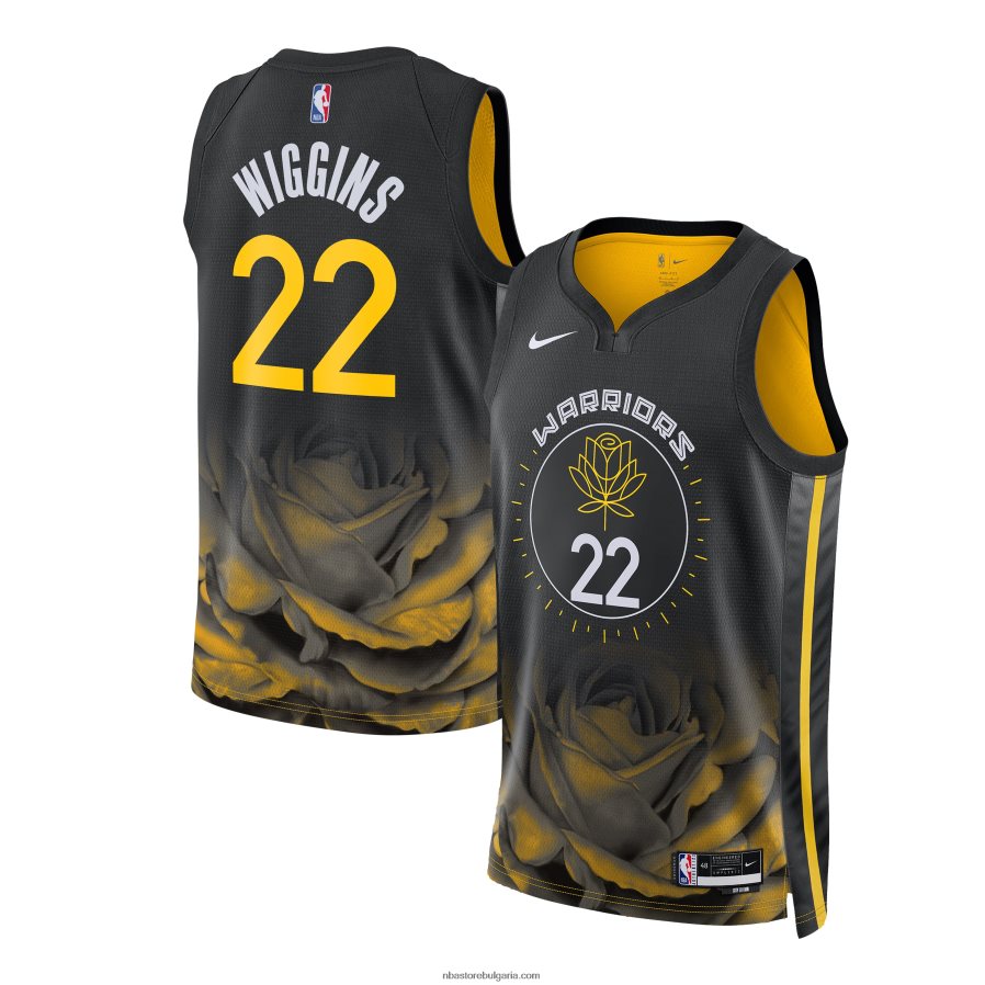NBA JZ8F02384 голдън стейт уориърс андрю уигинс черна фланелка nike swingman