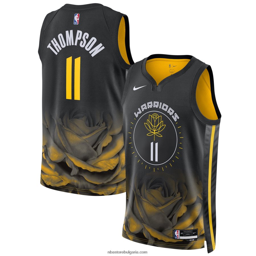 NBA JZ8F0244 golden state warriors klay thompson nike черна фланелка swingman