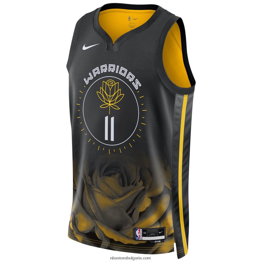NBA JZ8F0244 golden state warriors klay thompson nike черна фланелка swingman