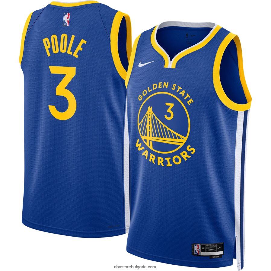 NBA JZ8F025156 golden state warriors jordan poole nike royal swingman jersey