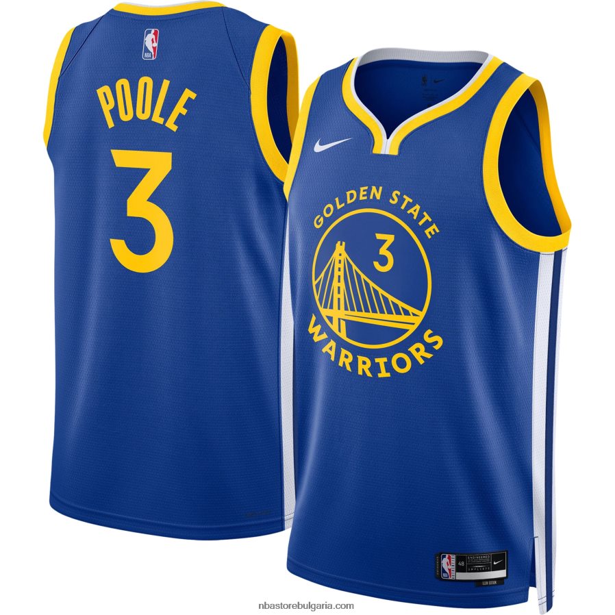 NBA JZ8F025156 golden state warriors jordan poole nike royal swingman jersey