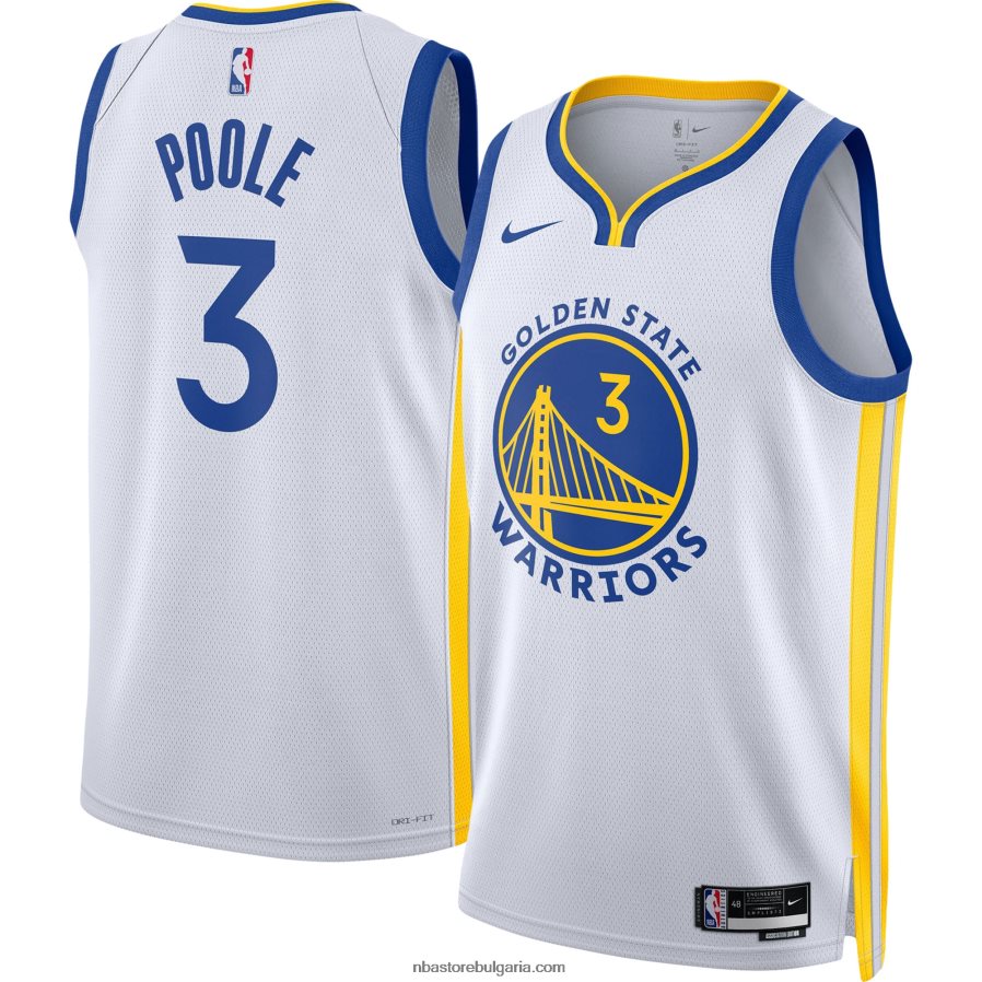 NBA JZ8F028765 голдън стейт уориърс джордан пул nike бяла фланелка swingman