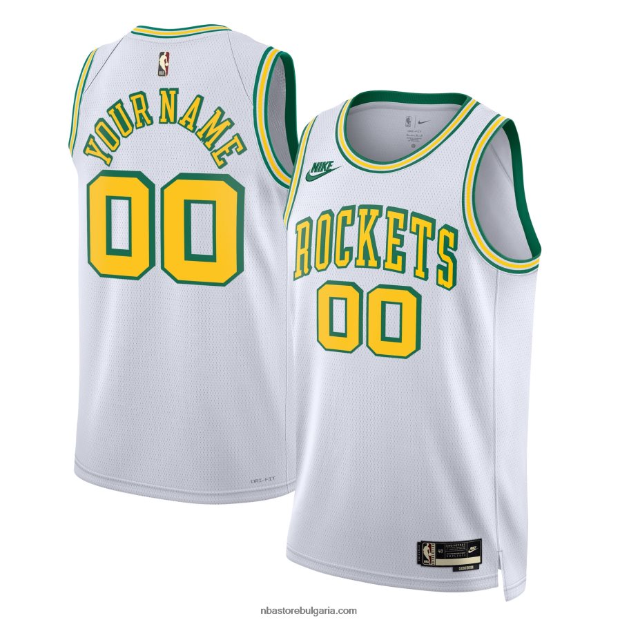 NBA JZ8F021315 Хюстън Рокетс nike бяла персонализирана фланелка swingman