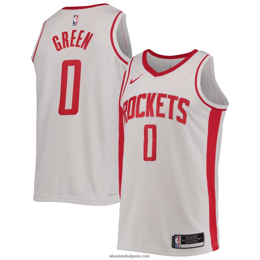 NBA JZ8F027843 Хюстън Рокетс Jalen Green Nike White Swingman Jersey