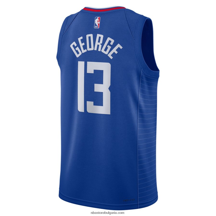NBA JZ8F021395 la clippers paul george nike royal swingman jersey