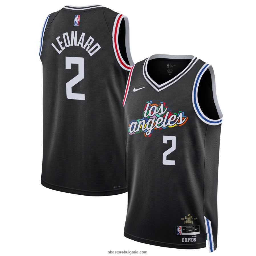 NBA JZ8F02155 la clippers kawhi leonard nike черна фланелка swingman