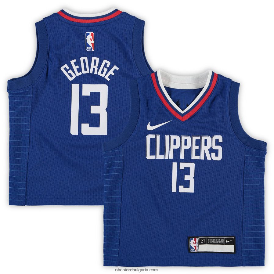 NBA JZ8F0217435 реплика на трико за малки деца la clippers paul george nike royal