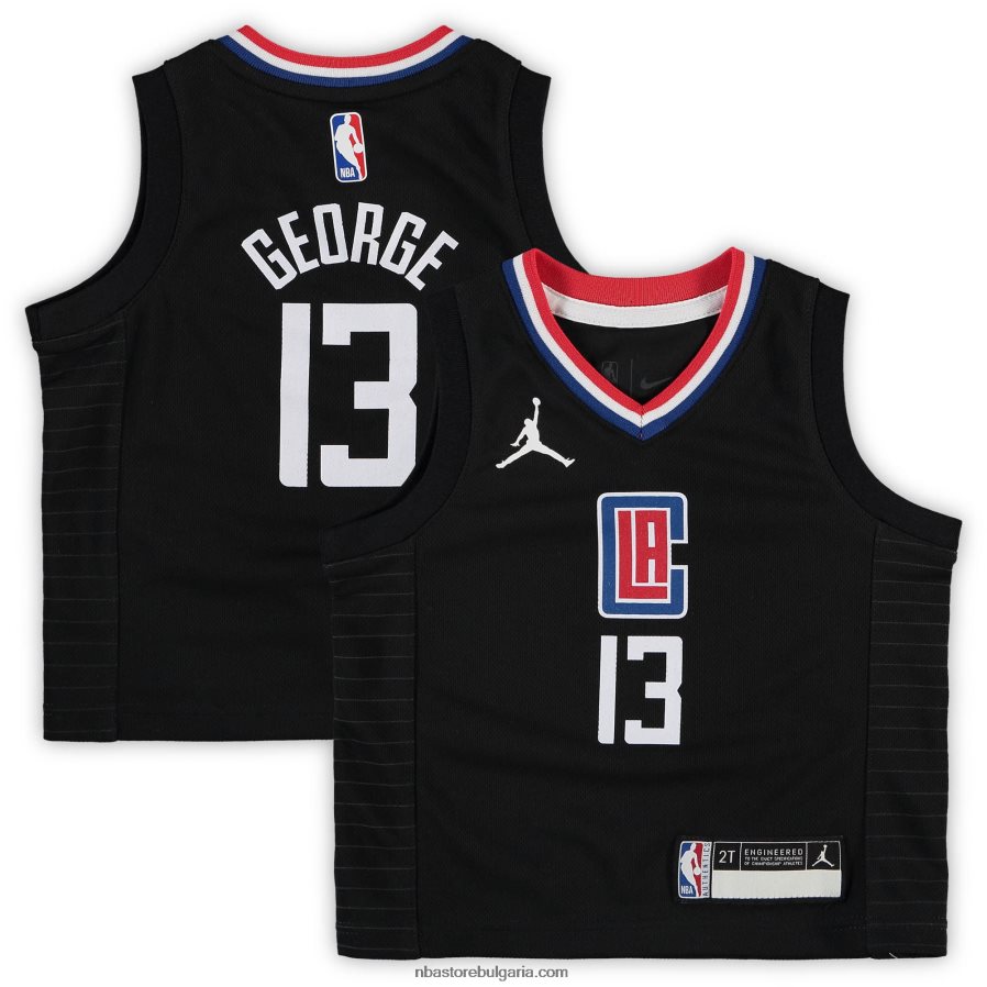 NBA JZ8F0217688 черна фланелка на марката toddler la clippers paul george jordan