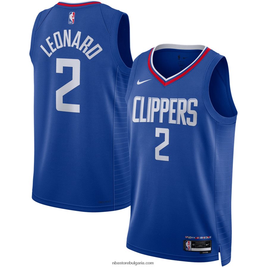 NBA JZ8F022810 la clippers kawhi leonard nike royal swingman jersey