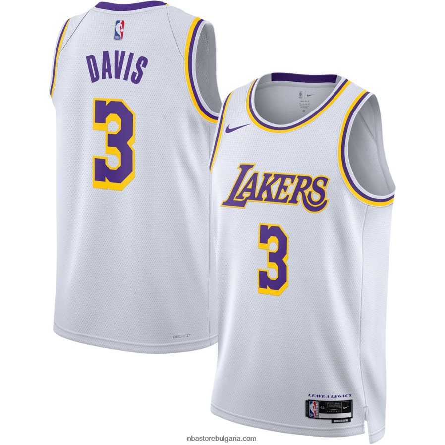 NBA JZ8F022573 лос анджелис лейкърс антъни дейвис nike бяла фланелка swingman
