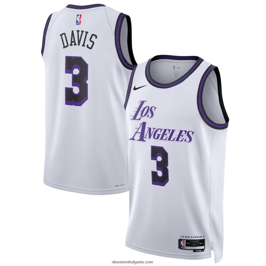NBA JZ8F02542 лос анджелис лейкърс антъни дейвис nike бяла фланелка swingman