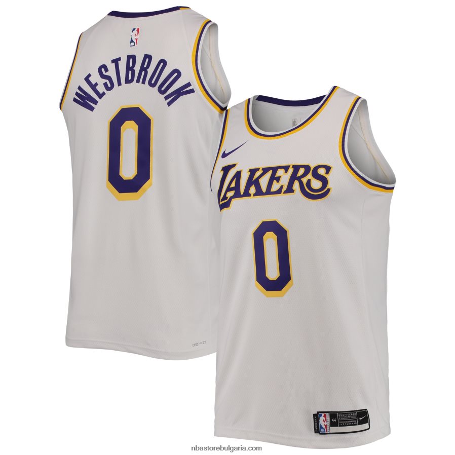 NBA JZ8F028363 лос анджелис лейкърс ръсел уестбрук бяла фланелка nike swingman