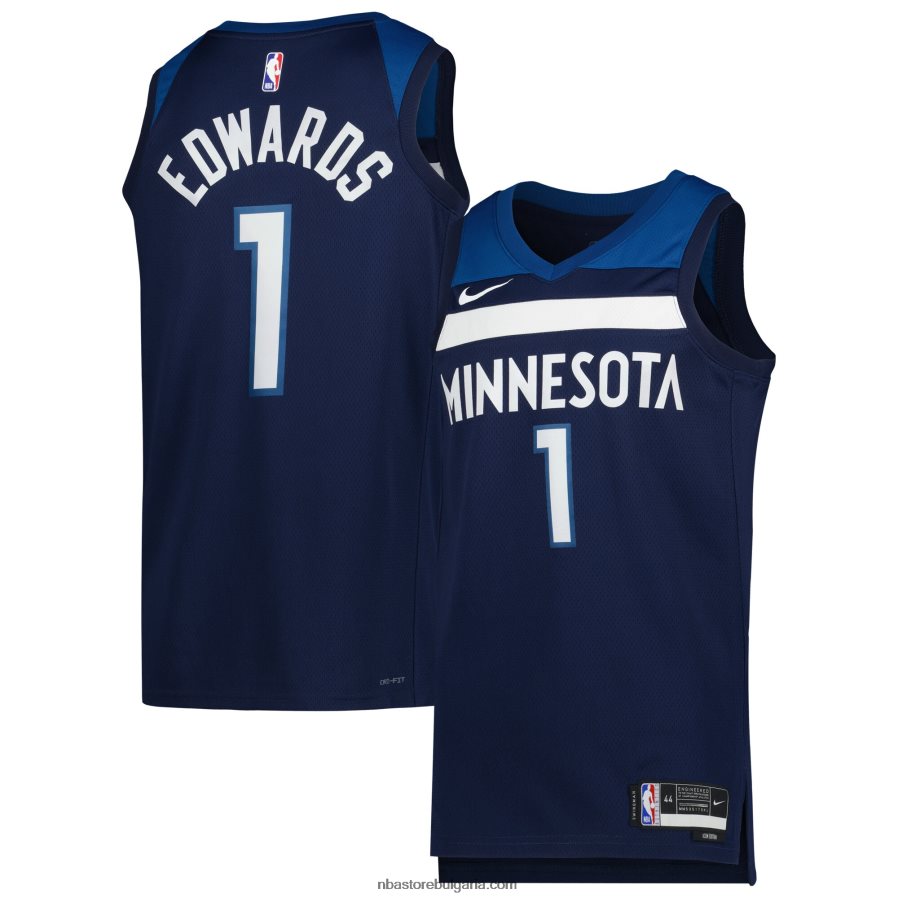 NBA JZ8F02366 минесота тимбъруулвс антъни едуардс nike navy swingman трико