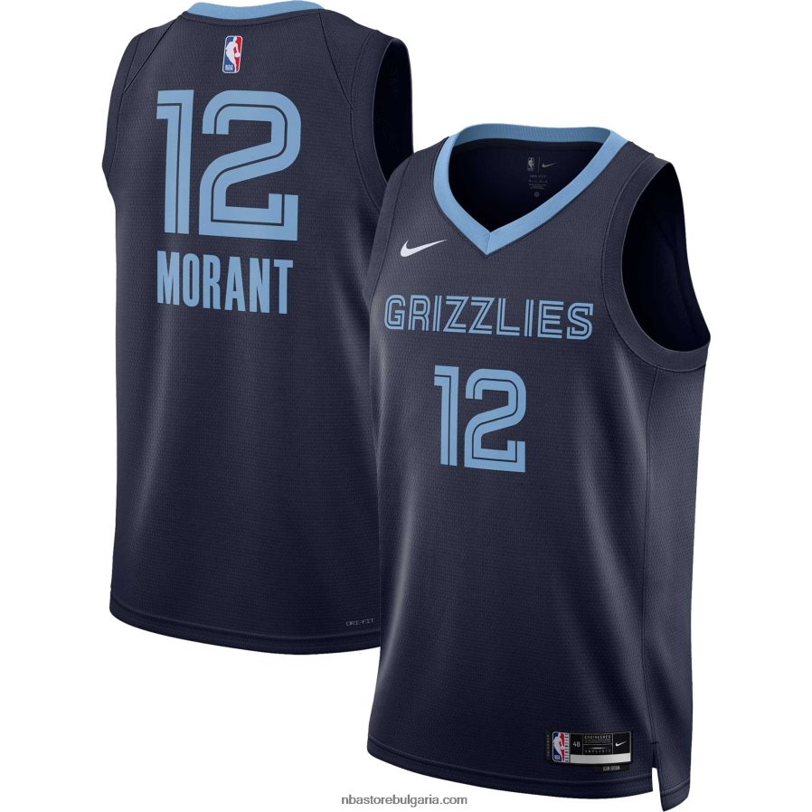 NBA JZ8F0249 memphis grizzlies ja morant nike navy swingman фланелка