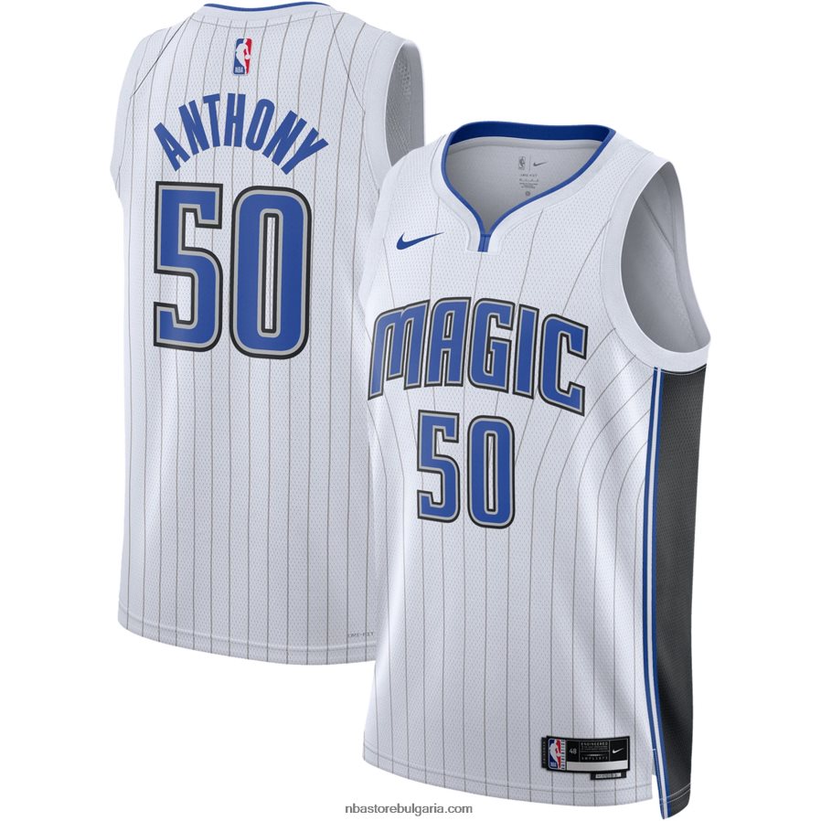 NBA JZ8F0211707 orlando magic cole anthony nike бяла фланелка swingman