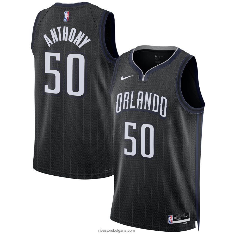 NBA JZ8F025778 orlando magic cole anthony nike черна фланелка swingman