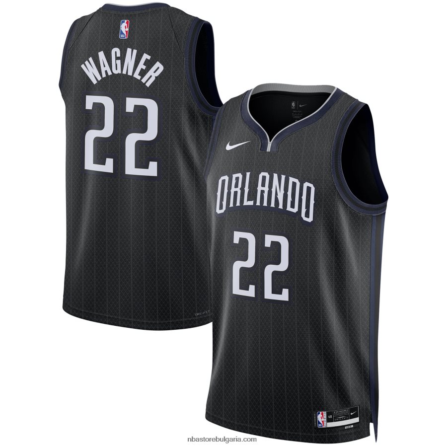 NBA JZ8F028105 orlando magic franz wagner nike черна фланелка swingman