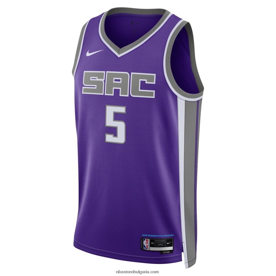 NBA JZ8F0234 sacramento kings de\'aaron fox nike purple swingman jersey