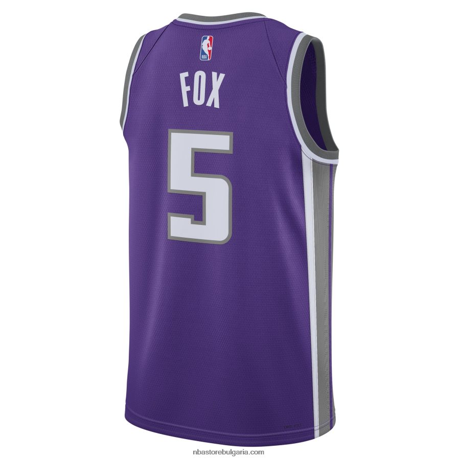 NBA JZ8F0234 sacramento kings de\'aaron fox nike purple swingman jersey