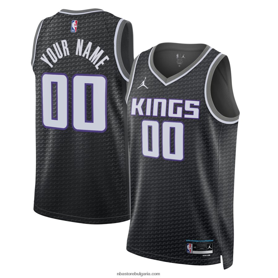 NBA JZ8F02633 сакраменто кингс джордан марка черен swingman фланелка по поръчка