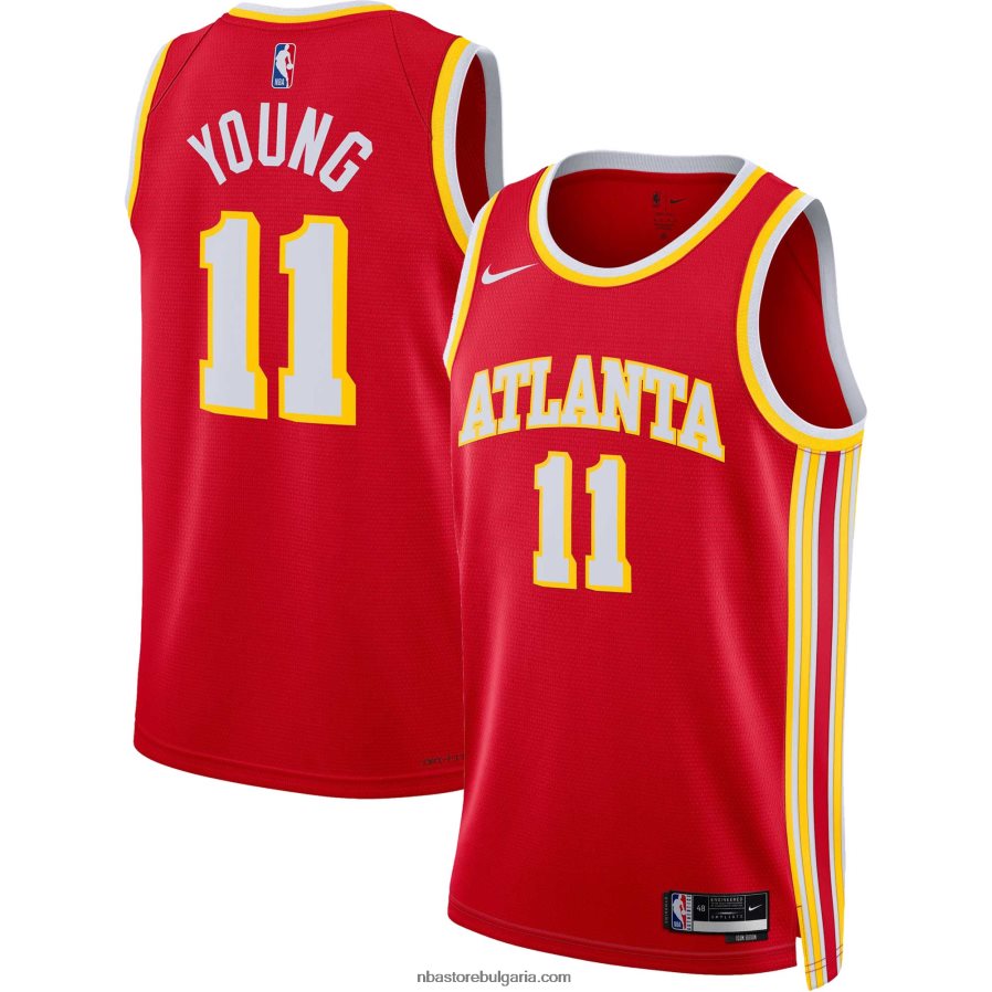 NBA JZ8F02505 Atlanta Hawks Trae Young Nike Red Swingman Джърси