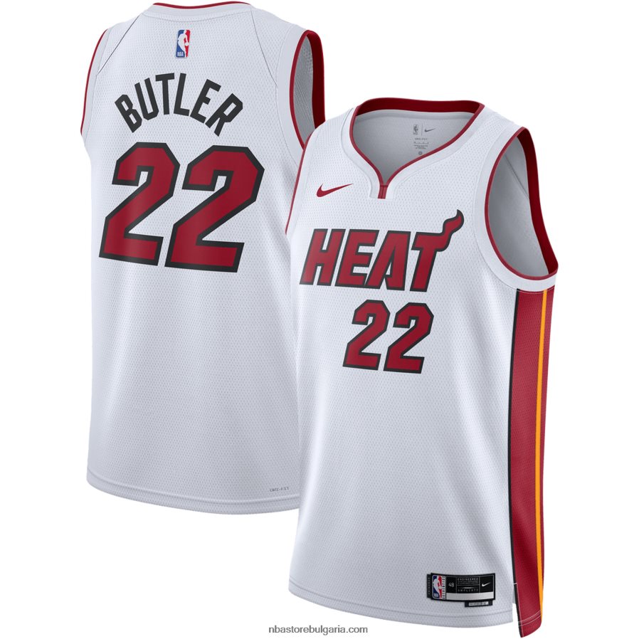 NBA JZ8F0210918 miami heat jimmy butler nike бяла фланелка swingman