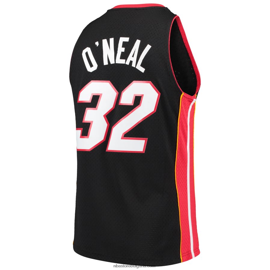 NBA JZ8F022193 shaquille o\'neal miami heat mitchell & ness hardwood classics swingman jersey - черно
