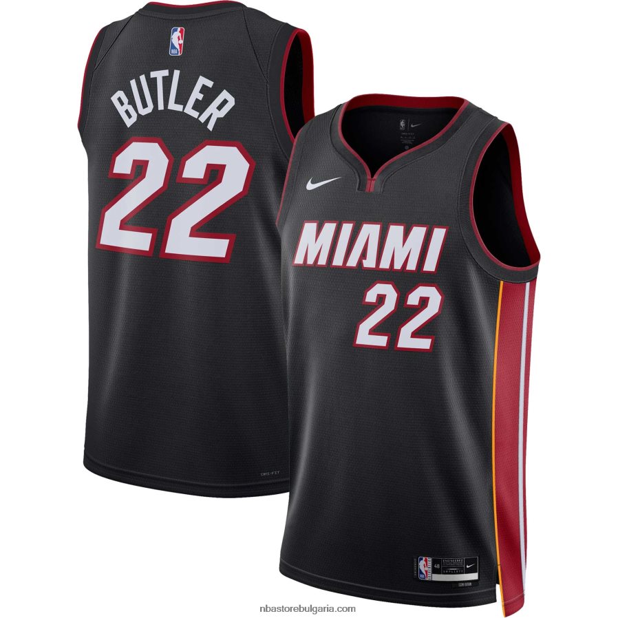 NBA JZ8F02737 miami heat jimmy butler nike черна фланелка swingman