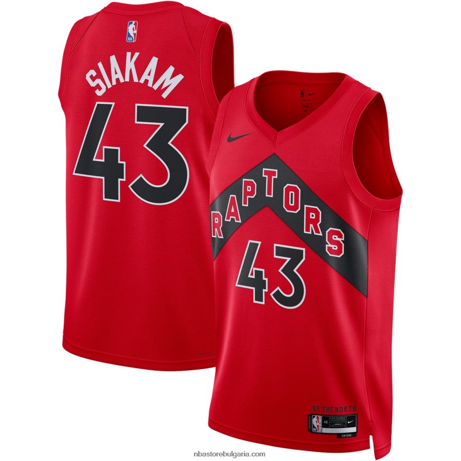 NBA JZ8F0210562 торонто раптърс паскал сиакам nike червена фланелка swingman