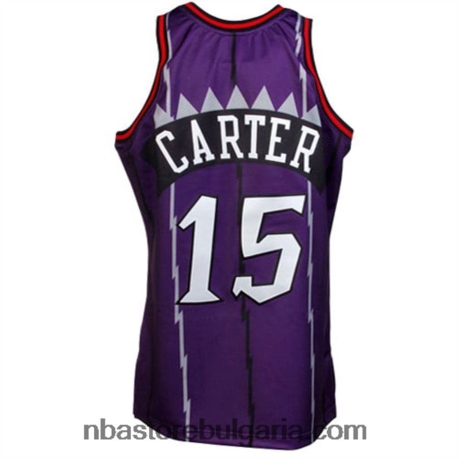 NBA JZ8F021830 mitchell & ness vince carter toronto rapters throwback автентична фланелка - лилаво