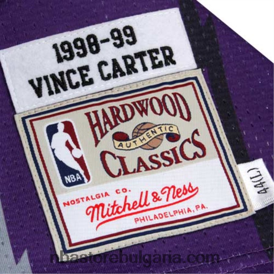 NBA JZ8F021830 mitchell & ness vince carter toronto rapters throwback автентична фланелка - лилаво