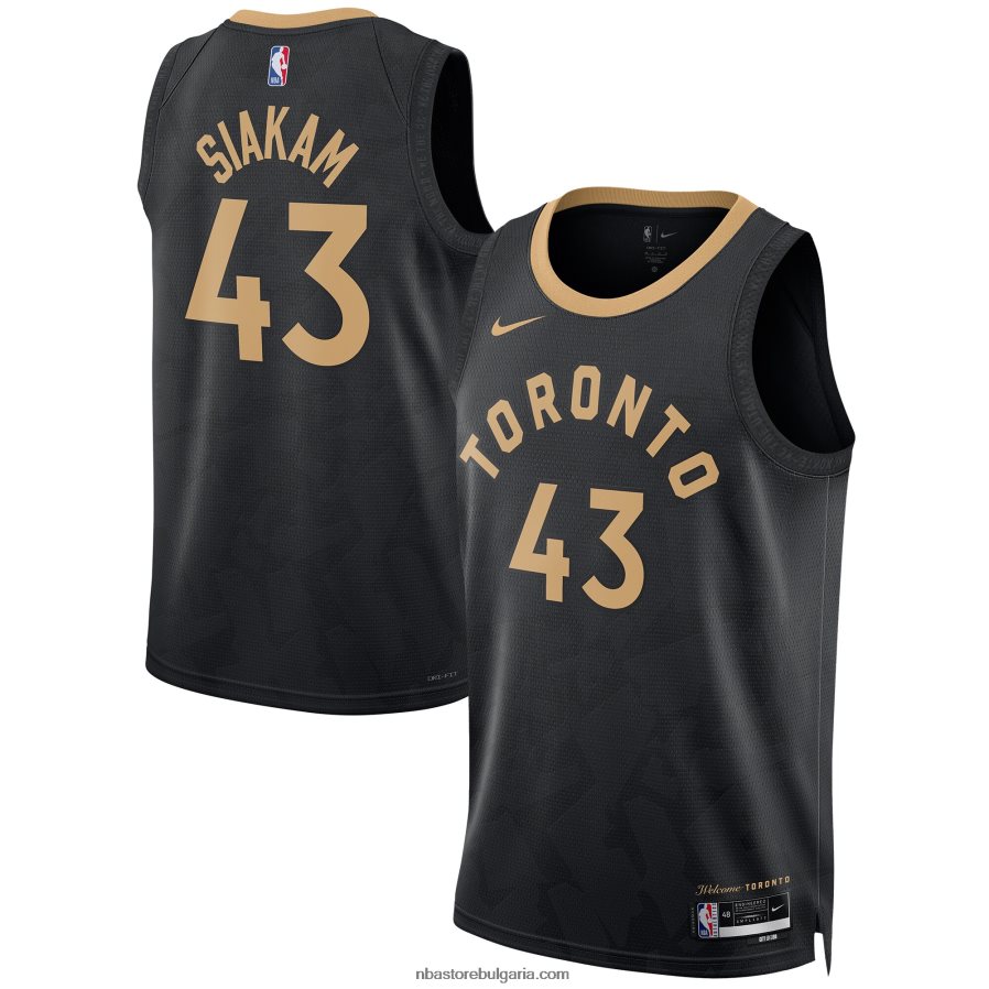 NBA JZ8F027052 торонто раптърс паскал сиакам nike черна фланелка swingman