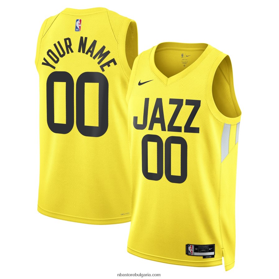 NBA JZ8F025285 utah jazz nike gold swingman фланелка по поръчка